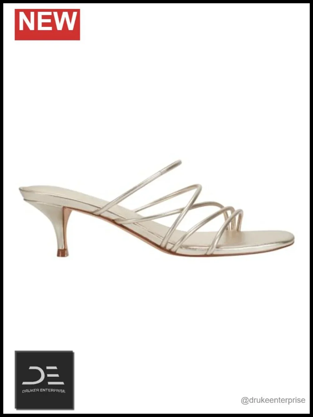 Heeled Sandals with Stiletto Heel and Slingback Strap
